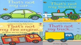 Thats not my Vehicles Usborne touchy feely book for babies ampkids Read Aloud storybook for children [upl. by Heyra985]