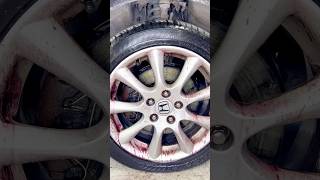 INSANE Wheel Cleaner in Action Watch Brake Dust Disappear 💦 carcleaning asmr detailing honda [upl. by Gerlac]