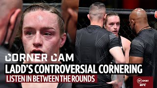 quotWhat are you doingquot Listen in to Aspen Ladds controversial cornering  UFC Corner Cam [upl. by Valene638]