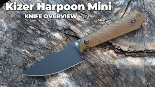 Kizer Harpoon Mini Fixed Blade Knife 5Minute Review  Jimping w Jacrispy [upl. by Wald775]