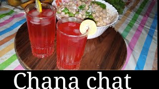 New style chana chat recipe With rooh afza lemon drink [upl. by Trakas]