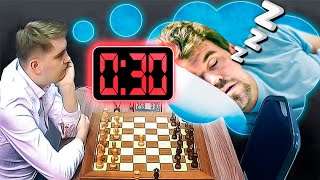 Magnus Carlsen Arrives With Only 30 Seconds To Play [upl. by Jethro]