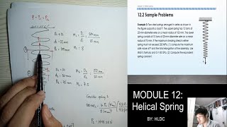 MODULE 12 part 2  Helical Spring [upl. by Eedya736]