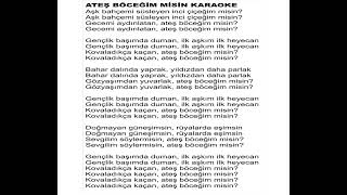 Ateş Böceğim Misin Orjinal Karaoke [upl. by Alicea]