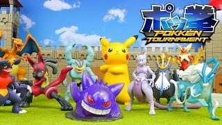 Pokemon  Pokken Tournament Figure Collection Unboxing ポッ拳 [upl. by Kohsa]