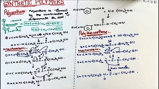 Synthetic polymers  condensation polymerisation  polyurethane  MSc chemistry [upl. by Aika275]