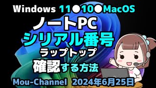 Windows 11●10●MacOS●ノートPC●ラップトップ●シリアル番号●確認かる方法 [upl. by Artnoed422]