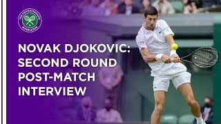 Novak Djokovic Second Round PostMatch Interview  Wimbledon 2021 [upl. by Asiilanna]