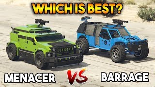 GTA 5 ONLINE  MENACER VS BARRAGE WHICH IS BEST [upl. by Einalam]