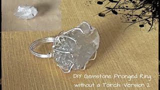 How to Make a Pronged Ring Without a Torch Version 2 by Denise Mathew [upl. by Haida405]