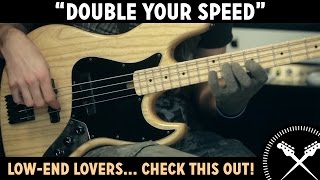 Double Your Speed  Bass Lesson with Scott Devine [upl. by Costanzia558]