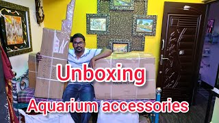 aquarium accessories Unboxing best quality aquarium video unboxing accessories trending diy [upl. by Yanahc]