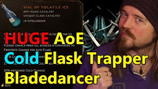 MASSIVE CLEAR  COLD FLASK TRAPPER  BLADEDANCER  Build Guide 10 [upl. by Geiss]