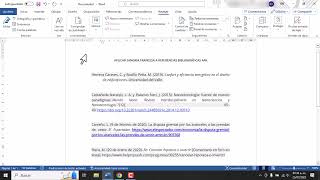 APLICAR SANGRÍA FRANCESA EN REFERENCIAS BIBLIOGRÁFICAS EN WORD FORMATO APA [upl. by Aley]