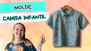 🌸 NUNCA FOI TÃO FÁCIL FAZER CAMISA SOCIAL INFANTIL MOLDE GRÁTIS [upl. by Colin388]