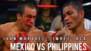 Marquez in trouble against Jimrex jaca in interim featherweight championship boxing marquez [upl. by Nedrah]