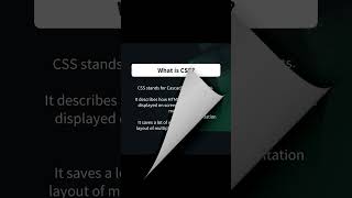 What is CSS  csstutorial viralvideo coding trendingshorts education frontendwebdeveloper rap [upl. by Ronna]