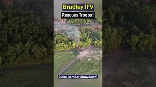 Bradley IFV Evacuates Ukrainian Soldiers in Intense Battlefield Rescue [upl. by Ynaffat]