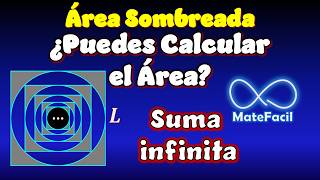 Infinitas Áreas ¿Puedes Calcular el Área Total Área Sombreada Círculos y cuadrados inscritos [upl. by Marlon]