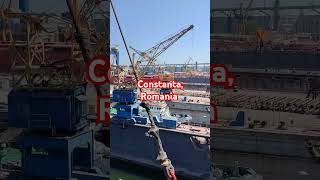 CONSTANTAROMANIA SHIPYARD DURING THE SHIP WAS DOCKEDyoutuber dockyard trending trendingvideo [upl. by Benson]