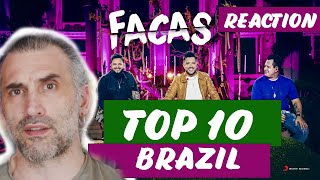 Diego amp Victor Hugo Bruno amp Marrone  Facas Ao Vivo Brazilian top 10 2021 reaction [upl. by Skipper757]