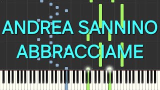 andrea sanninoabbracciamerallentatoslowpiano facile easy tutorial [upl. by Yemaj]