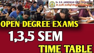 Open degree 135 sem exams 2024 time tabledr braou degree exams latest news [upl. by Frechette]