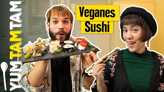 Veganes Sushi selber machen  SushiRezepte ohne Fisch [upl. by Nwatna]