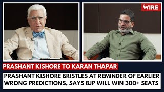 Prashant Kishor Bristles at Reminder of Earlier Wrong Predictions says BJP Will Win 300 seats [upl. by Daughtry]