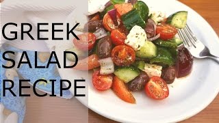 Healthy Greek Salad  Easy Vegetarian Recipe [upl. by Adnorehs]