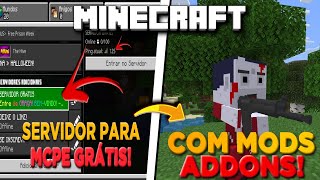 Como CRIAR um SERVIDOR de GRAÇA com ADDONS e MODS no MINECRAFT BEDROCK MCPE realms grátis 2024 [upl. by Market]