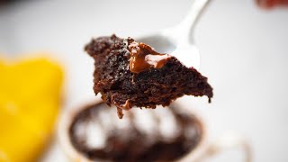 1 Minute Perfect Chocolate Mug Cake in Microwave [upl. by Kancler]