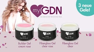 myGDN ONE  Fiberglasgel und Aufbaugel milchig rose  NEU von GDNde [upl. by Nyleak]