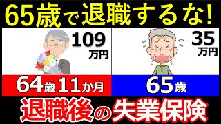 【定年退職】64歳11カ月が超お得！「損しない失業保険」のもらい方を解説！【失業手当・高年齢求職者給付金・失業保険】 [upl. by Maitilde111]