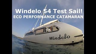 Windelo 54 Sailing Catamaran Test Boat Tour and Walkaround [upl. by Glassman]