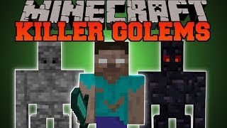 Minecraft KILLER GOLEMS MOB KILLING GOLEMS Utility Golems Mod Showcase [upl. by Norreg775]