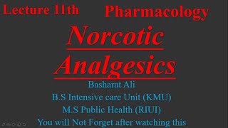 Opioid Or Narcotic Analgesics😨 In Urdu  Lec 11th  Pharma In Urdu Bs And Diploma  Basharat Ali [upl. by Ileray]