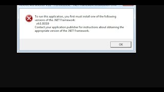 HowTo Fix Net Framework v 4030319 Error windows [upl. by Alarick842]