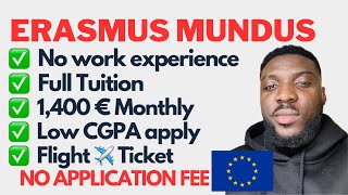 How to Apply for ERASMUS MUNDUS SCHOLARSHIP 2024 [upl. by Aleak]