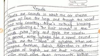 Vowels English literature Class BA Sem 1 [upl. by Victor]