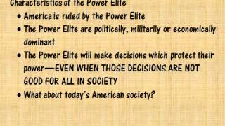 C Wright Mills  The Power Elite [upl. by Ardnassac]