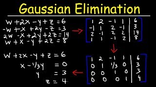 Gaussian Elimination With 4 Variables Using Elementary Row Operations With Matrices [upl. by Weil16]