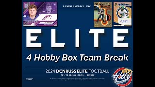 2024 DONRUSS ELITE FOOTBALL 4 Box Team Break 4 eBay 101024 [upl. by Blain]