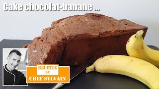 Cake banane chocolat  Recette par Chef Sylvain [upl. by Anyd777]