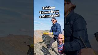 Frisbee Throw from a Mountain 😱 hammadhassan dangerous viralvideo mountainlovers [upl. by Dulsea]