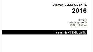 Wiskunde Examen Vmbo GLTL 2016 Tijdvak 1 Opg 21 tm 23 [upl. by Haig]