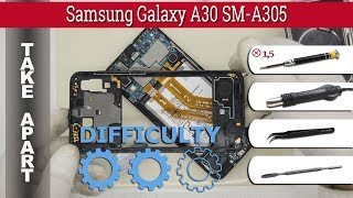 How to disassemble 📱 Samsung Galaxy A30 SMA305 Take apart Tutorial [upl. by Eeslehc]