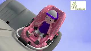 R for Rabbit PicabooBaby Car SeatRear FacingConvertible to Carry Cot and Rocker  Installation [upl. by Surat]