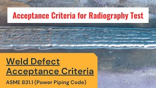 Hindi Weld defect acceptancerejection criteria by Radiography Test [upl. by Reinhard312]