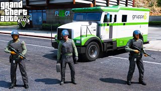 Gruppe 6 Armored Truck ATTACKED While Delivering Cash In GTA 5 [upl. by Akehsat]